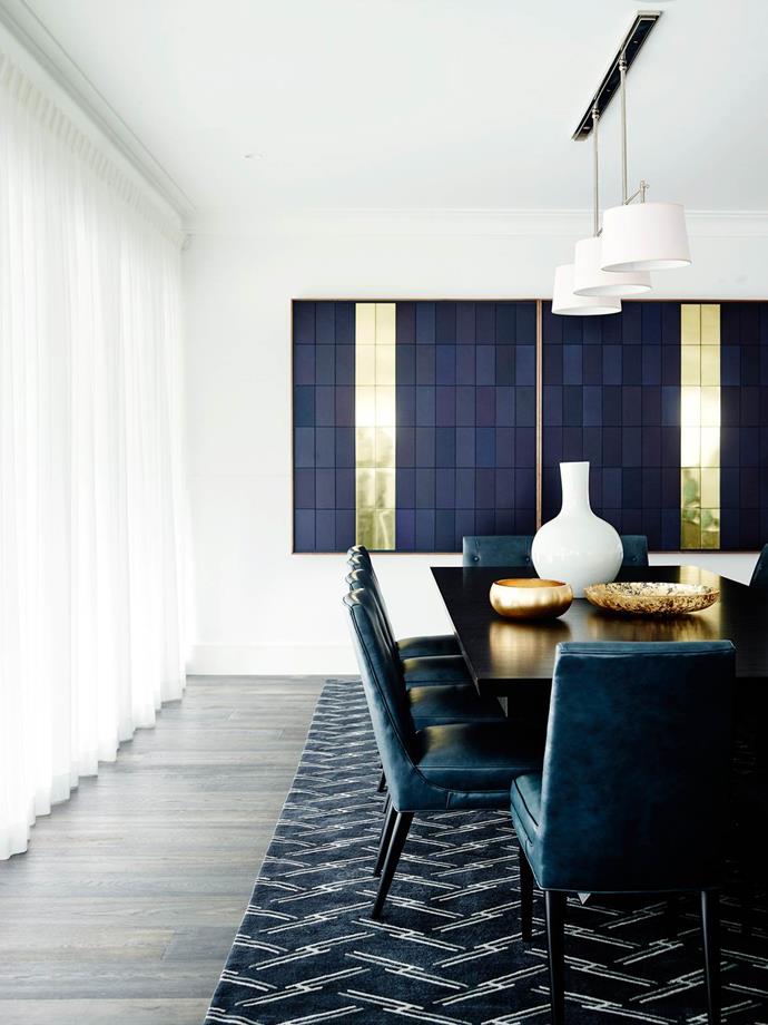 Designer Greg Natale modified his signature exuberant style to deliver a [pared-back aesthetic](https://www.homestolove.com.au/sydney-art-deco-home-by-interior-designer-greg-natale-4648|target="_blank") with riffs on the colour blue.
