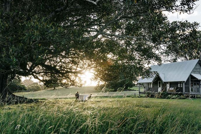 The family's onsite farmstay, The Cottage, is available to book online and is a private world unto itself. It faces away from the other buildings so guests can enjoy total seclusion and privacy.