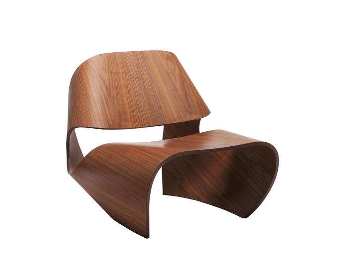 Made in Ratio 'Cowrie' chair in Walnut, $4740, [Living Edge](https://livingedge.com.au/products/cowrie-chair-in-walnut|target="_blank"|rel="nofollow")