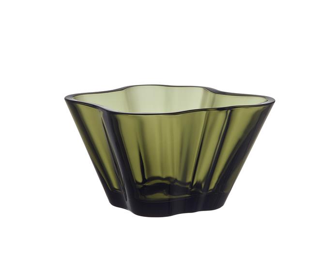 Aalto bowl in Moss Green (7.5cm), $29.95, [Iittala](https://www.iittala.com.au/|target="_blank"|rel="nofollow")