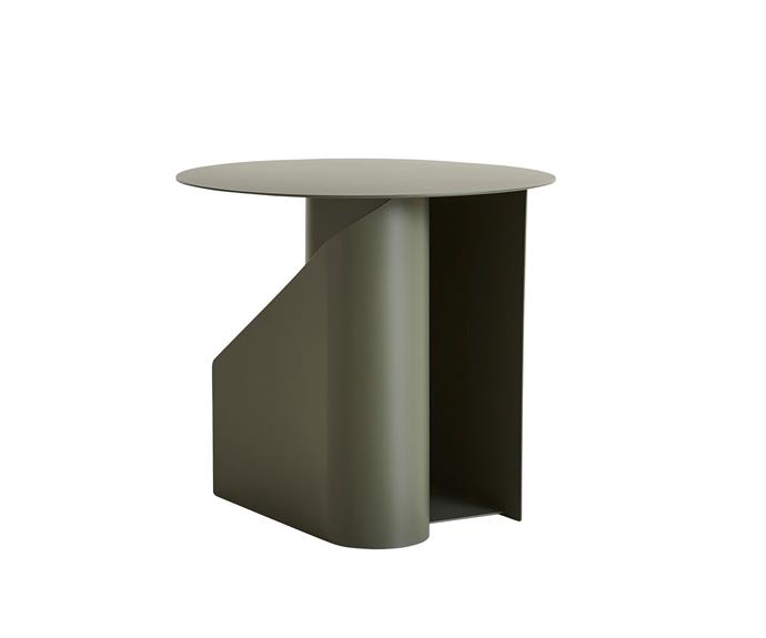 Woud 'Sentrum' side table in Dusty Green, $595, [RJ Living](https://www.rjliving.com.au/buy-sentrum-side-table-dusty-green.html|target="_blank"|rel="nofollow")