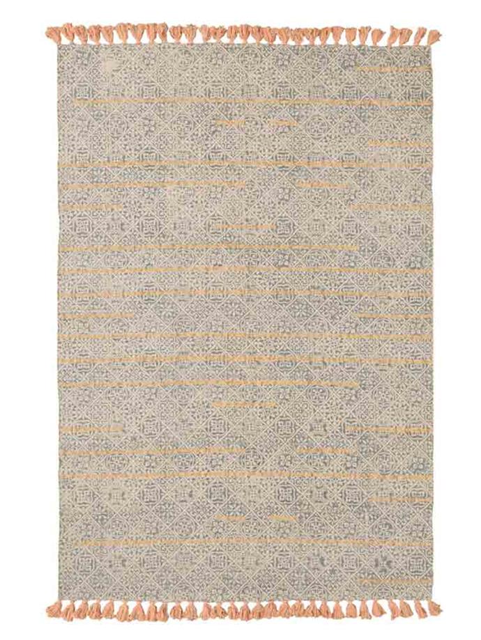 'Hawkind' **rug** from $226.36, at [Amigos De Hoy](https://amigosdehoy.com/product/hawkwind-patterned-rug/|target="_blank"|rel="nofollow").