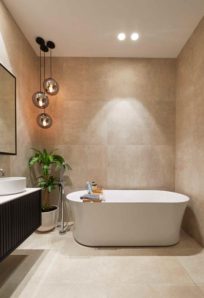 **Week 4, Main Bathroom** The [freestanding bathtub](https://www.homestolove.com.au/freestanding-baths-4520|target="_blank") was the hero feature of this room.