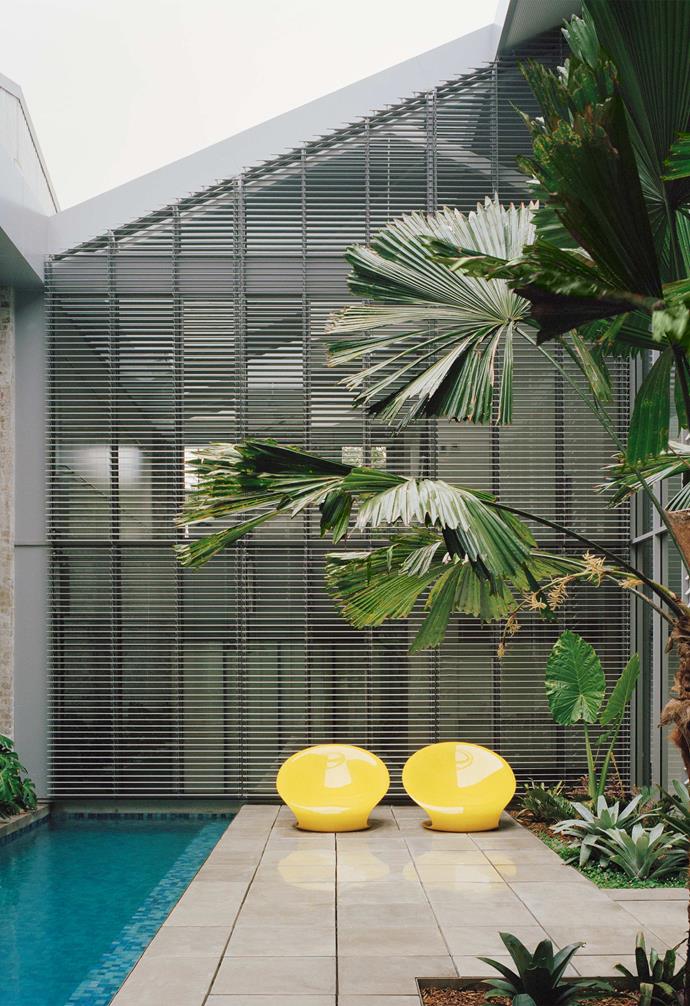 **Internal courtyard** The [internal courtyard](https://www.homestolove.com.au/internal-courtyards-19415|target="_blank") is the heart of the home and provides a tropical escape from the rest of the inner-city bustle that also allows ample natural light to filter through to the rest of the home.