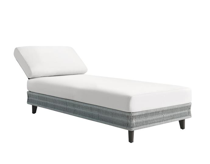Delta III outdoor lounger with KingRope base and weather-resistant fabric, $1290, from [King Living](https://www.kingliving.com.au/furniture/outdoor-furniture/delta-outdoor|target="_blank"|rel="nofollow")