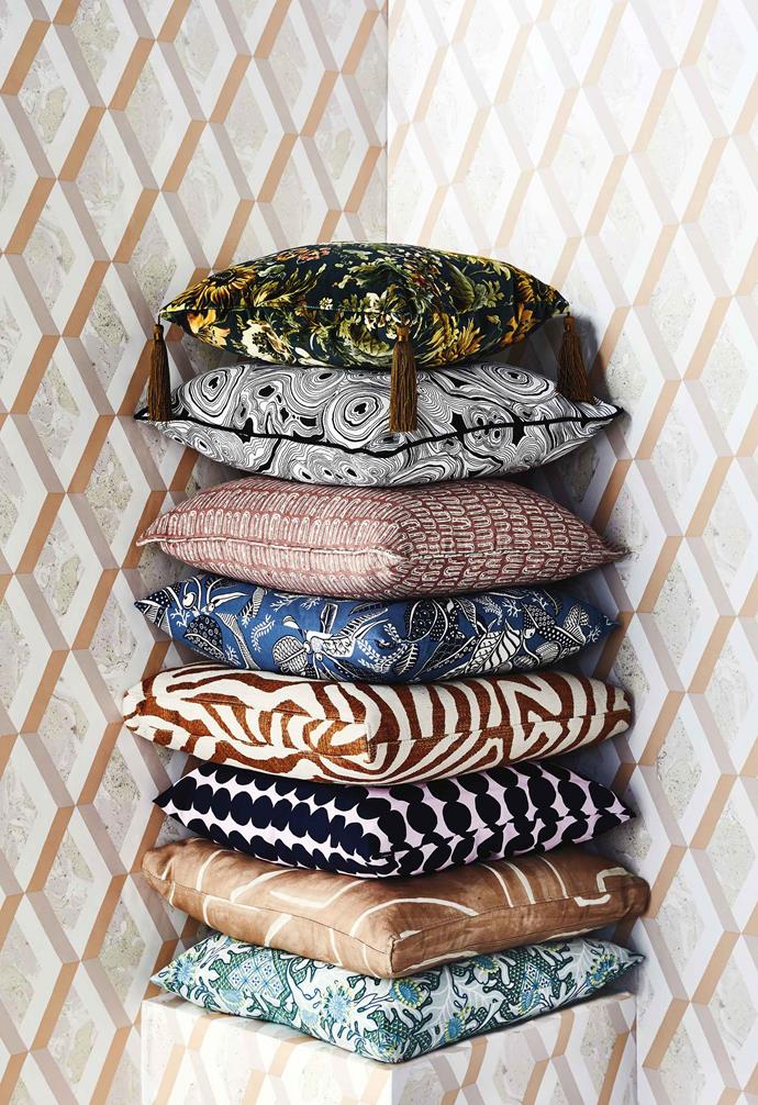 Bold patterns are coming to the forefront in 2020, so why not experiment with a [playful accent cushion](https://www.homestolove.com.au/11-of-the-best-cushions-13239|target="_blank") like one of these?