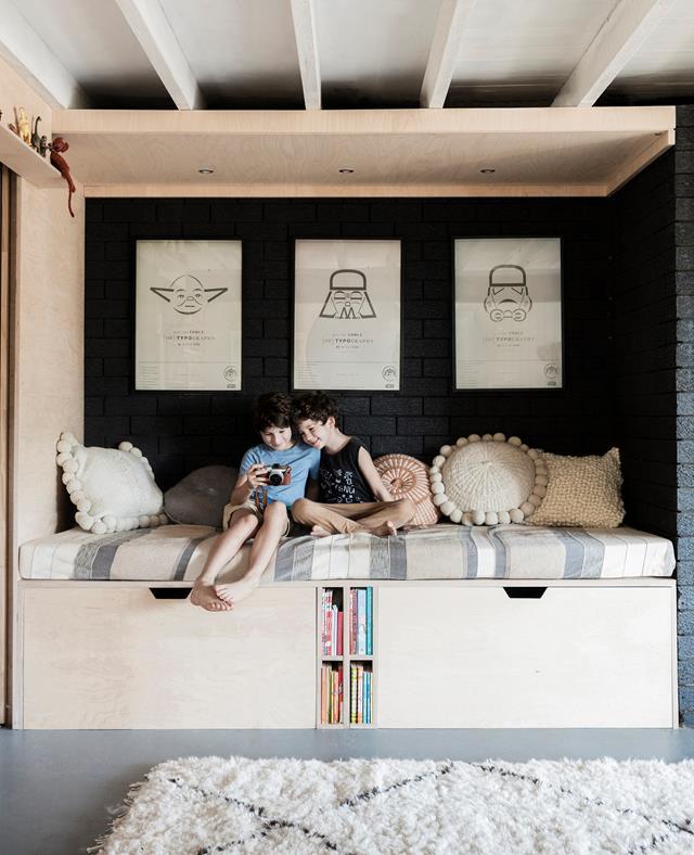 Make a cosy nook out of any corner like this 'sleeping/reading pod' with built-in storage in this [1970s Byron Bay bungalow](https://www.homestolove.com.au/a-1970s-byron-bay-bungalow-updated-with-hygge-style-6983|target="_blank"|rel="nofollow") with hygge style.