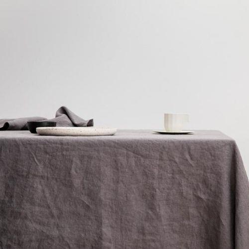 Linen tablecloth in charcoal gray, $100, [Cultiver](https://cultiver.com.au/products/linen-tablecloth-charcoal-grey|target="_blank"|rel="nofollow")