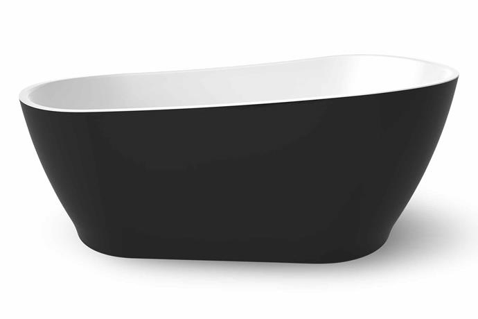 Noir acrylic two-tone bath, $3035, [Caroma](https://www.caroma.com.au/|target="_blank"|rel="nofollow").