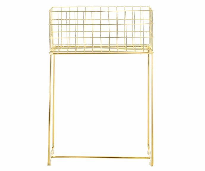 **[Bloomingville 'Deer' iron storage basket, $297*, Living and Company](https://www.livingandcompany.com/en/bloomingville-deer-storage-basket-rack-iron.html|target="_blank"|rel="nofollow")**<br>
Perfect for plants, spare hand towels or a stack of your favourite mags, the Bloomingville iron storage basket makes an elegant statement.