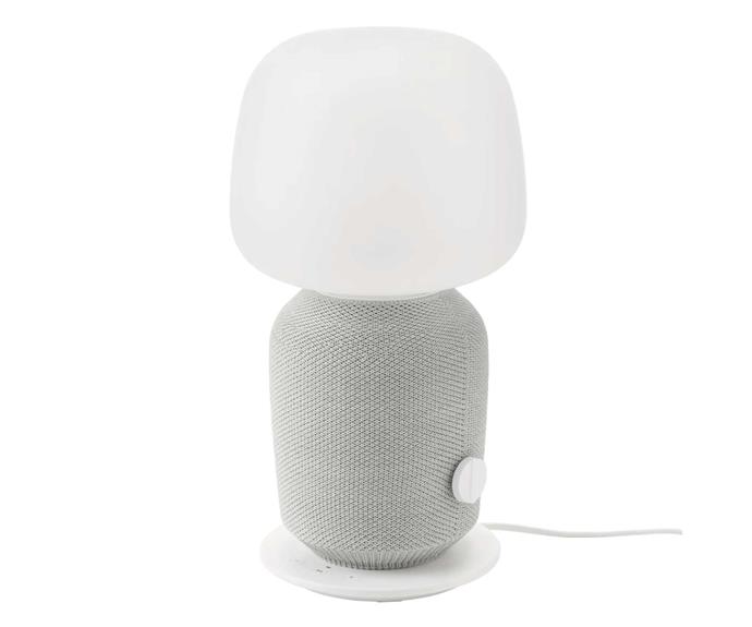 SYMFONISK table lamp with speaker, $269, [IKEA](https://www.ikea.com/au/en/|target="_blank"|rel="nofollow").