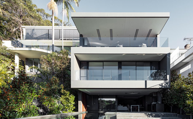 A cleverly designed harbourside home on a sloping site
