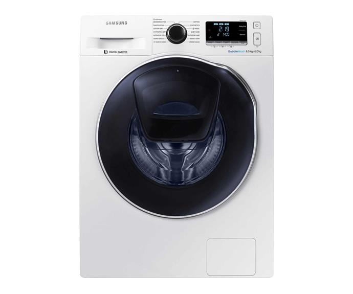 [**Samsung 8.5kg/6kg AddWash Washer Dryer Combo, $1,679**](https://www.appliancesonline.com.au/product/samsung-wd85k6410ow-8-5kg-washer-6kg-dryer-combo?clickref=1011liBqN5GX&utm_source=partnerize&utm_medium=affiliate&utm_campaign=skimlinks_phg&utm_content=|target="_blank"|rel="nofollow")

Thoroughly wash your clothes in under an hour with Samsung's AddWash washer dryer combo. With eleven different wash cycles, you can be confident washing and drying everything in here from bedding to delicates without a hitch. **[SHOP NOW.](https://www.appliancesonline.com.au/product/samsung-wd85k6410ow-8-5kg-washer-6kg-dryer-combo?clickref=1011liBqN5GX&utm_source=partnerize&utm_medium=affiliate&utm_campaign=skimlinks_phg&utm_content=|target="_blank"|rel="nofollow")** 