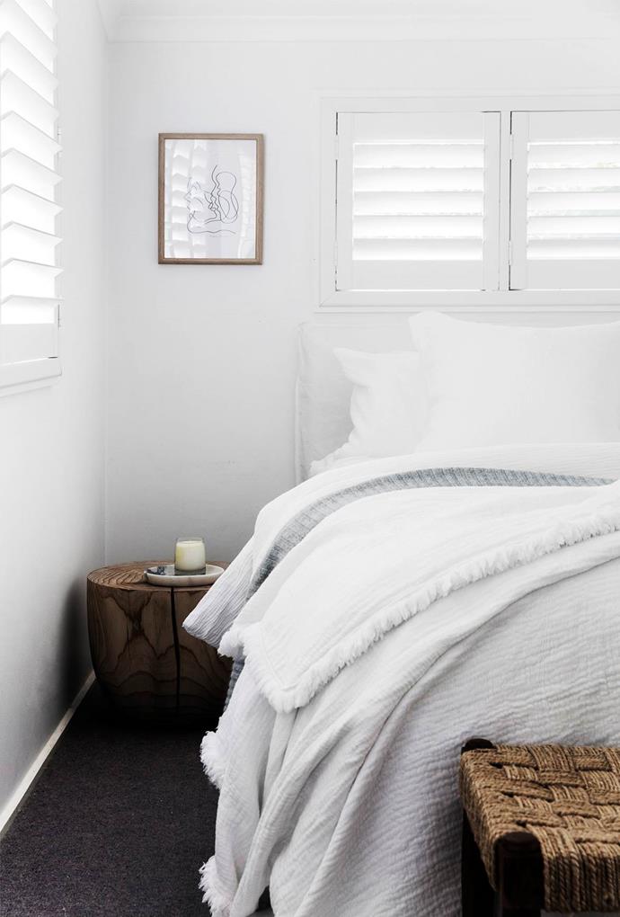 Contemporary touches and a scented candle lend a sophisticated touch to the relaxed aesthetic of [this stylist's coastal home](https://www.homestolove.com.au/minimalist-coastal-home-19515|target="_blank"). Photo: Maree Homer | Styling: Kristin Rawson | Story: Real Living