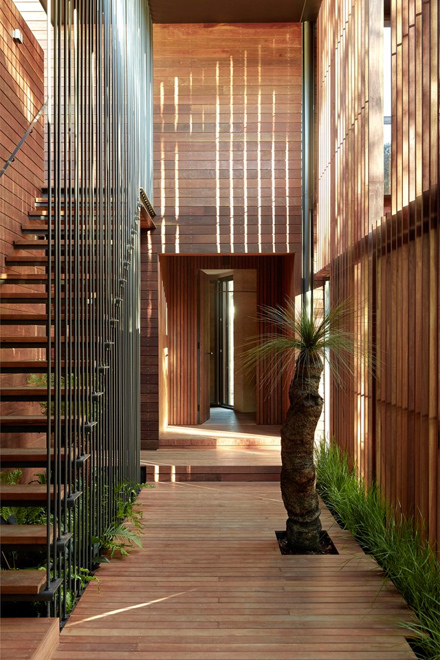 All of the light: On Edgars Creek in Melbourne is a unique property overlooking sandstone cliffs and ironbark trees. It fits organically into the site with minimal damage to existing plant life and the natural formations of the land.