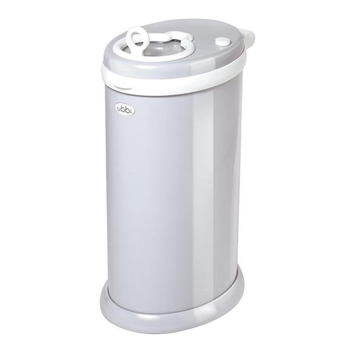**[Ubbi Steel nappy disposal system, $161.49, Tiny Fox](https://www.tinyfox.com.au/bath-changing/nappy-bins-refills/steel-nappy-disposal-system-grey/0698904100065|target="_blank"|rel="nofollow")**
As Kristy mentioned, a nappy bin will save you countless trips to the kitchen or outside bin, prevent any unwanted odour from infiltrating your home, and makes nappy changes easier and way more hygienic. The award-winning Ubbi is made from powder-coated steel and equipped with rubber seals to achieve maximum odour control. [**SHOP NOW**](https://www.tinyfox.com.au/bath-changing/nappy-bins-refills/steel-nappy-disposal-system-grey/0698904100065|target="_blank"|rel="nofollow")