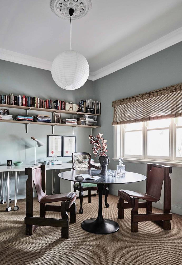 Make use of available wall space by running shelving up high, and even close to the ceiling. The floating shelves in the [home study of interior designer Kristy McGregor](https://www.homestolove.com.au/kristy-mcgregor-house-21306|target="_blank") provide ample storage space for books and various knickknacks. <br><br>**TIP**: This is a [great storage idea especially for small homes](https://www.homestolove.com.au/small-space-decorating-ideas-19758|target="_blank") where floor space is at a premium.<br><br>
