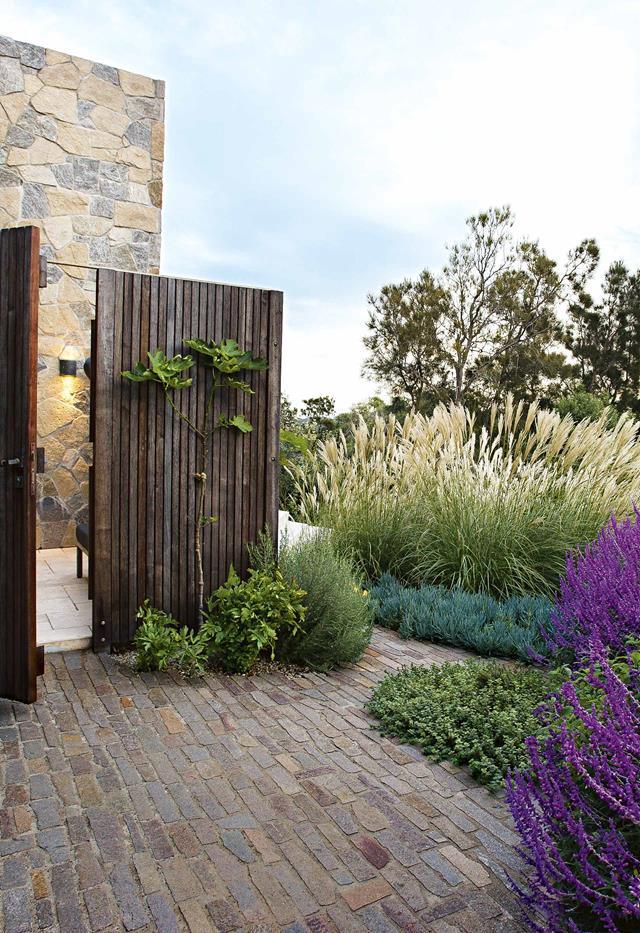 Idyllically situated above the water, this [modern garden](https://www.homestolove.com.au/seaside-garden-copacabana-17734|target="_blank") conceived by Michael Cooke of Michael Cooke Garden Design blends soft yet hardy planting with a tough mix of materials that embrace the salty sea air.