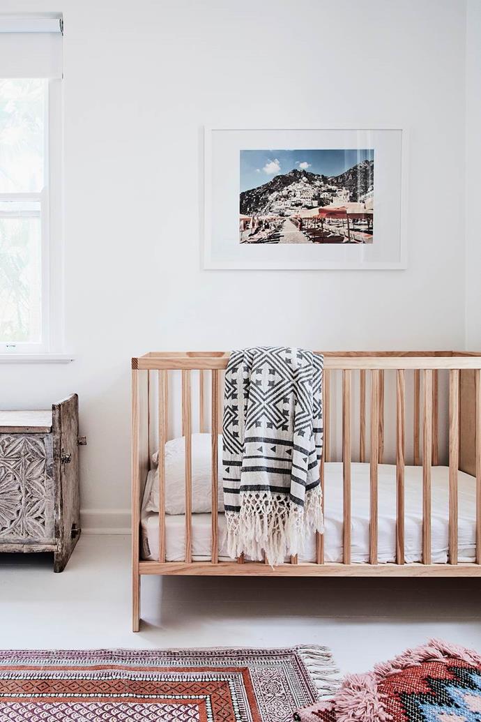 Baby Saskia's room evokes peaceful, relaxed vibes in a neglected holiday home that has been transformed into a [rustic coastal haven](https://www.homestolove.com.au/rustic-coastal-style-home-19795|target="_blank").
