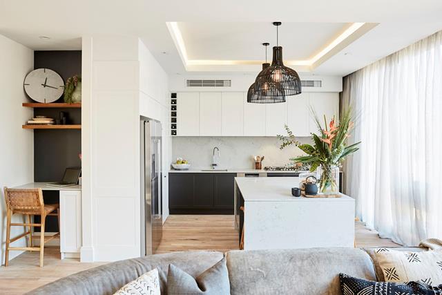 Mixing various textures, colours, gloss levels and patterns can give your kitchen a unique and bespoke look. A medley of textured finishes gave 2017 contestants Josh and Elyse's kitchen an undeniable sense of [hygge](https://www.homestolove.com.au/master-hygge-in-6-steps-5518|target="_blank").