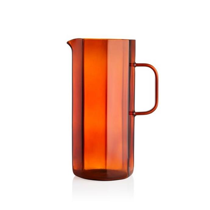 **['Coucou' jug, $149, Maison Balzac](https://www.maisonbalzac.com/products/coucou-jug-149|target="_blank"|rel="nofollow")**<br>
Handmade from amber glass and with a unique silhouette, this jug is a statement piece for the table. Afterpay available.