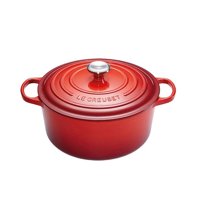 **[Le Creuset cast iron round casserole dish in cerise red (20cm 2.4L), $399, David Jones](https://www.davidjones.com/brand/le-creuset/20147915/Cast-Iron-Round-Casserole-Cerise-Red-20cm-2.4L.html|target="_blank"|rel="nofollow")**<br>
A staple in any kitchen, this cast iron casserole dish comes with a lifetime limited warranty and is available to purchase with Afterpay.