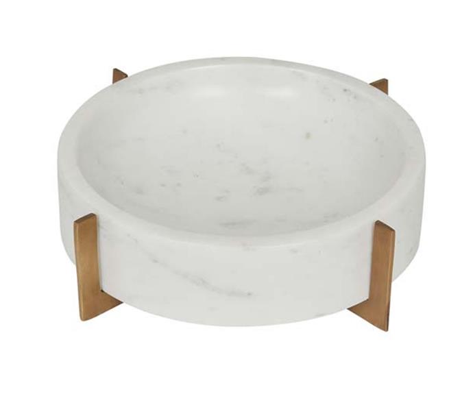 Ridge Round Marble Bowl, $90, [GlobeWest](https://www.globewest.com.au/browse/homewares/ridge-round-marble-bowl|target="_blank"|rel="nofollow").