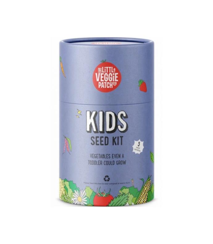 The Little Veggie Patch Co. Kids Seed Kit, $30, [Biome](https://www.biome.com.au/heirloom-seeds-australia/20590-the-little-veggie-patch-co-seed-kit-kids-9326889000583.html|target="_blank"|rel="nofollow").