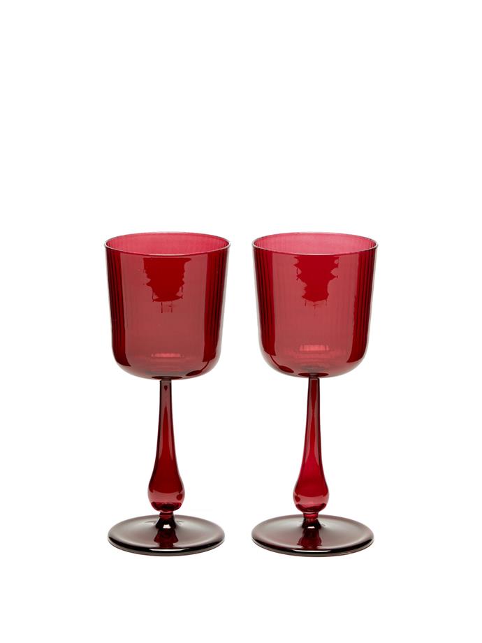 R+D.LAB X Lee Mathews Set of two Calice wine glasses, $209, [MatchesFashion](https://www.matchesfashion.com/au/products/R%2BD-LAB-X-Lee-Mathews-Set-of-two-Calice-wine-glasses-1396373|target="_blank"|rel="nofollow")