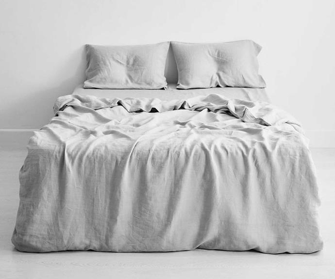 Fog 100% Flax Linen Bedding Set, from $250, [Bed Threads](https://bedthreads.com.au/collections/bedding-sets/products/fog-flax-linen-bedding-set?variant=11267484581935|target="_blank"|rel="nofollow").