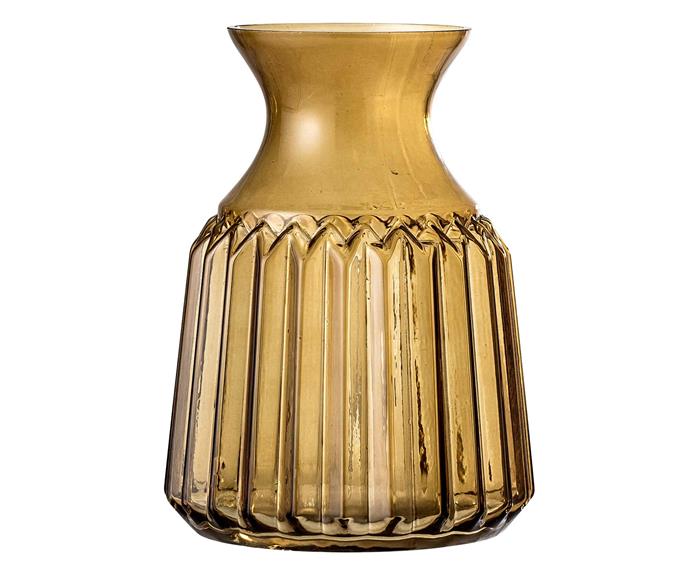Bloomingville glass vase in Brown, $36, [Trit House](https://www.trithouse.com.au/|target="_blank"|rel="nofollow").
