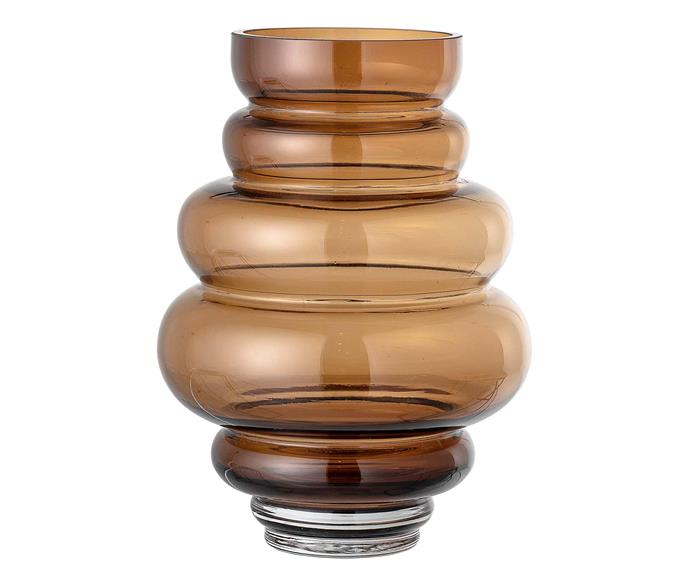 Bloomingville glass vase in Brown, $79, [Trit House](https://www.trithouse.com.au/|target="_blank"|rel="nofollow").
