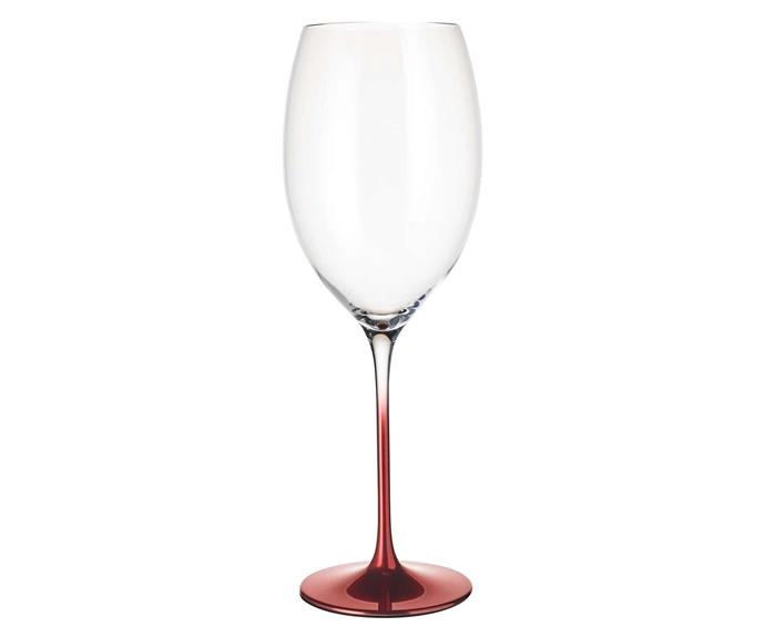 Manufacture Bordeaux glass, $59.95 for two, [Villeroy & Boch](https://www.villeroy-boch.com.au/|target="_blank"|rel="nofollow").