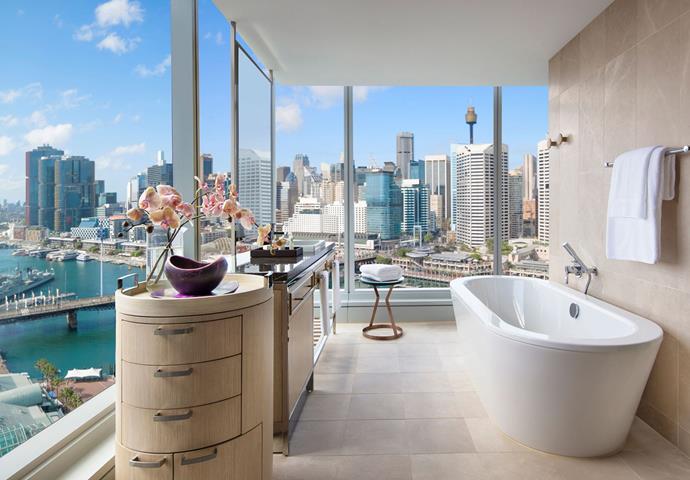 **Sofitel Sydney Darling Harbour**
<br>Those looking for a more traditional hotel stay shouldn't look past the Sofitel's Darling Harbour outpost. Renowned for their luxurious, resort-style accommodation, the Sofitel group have not disappointed with this retreat that overlooks the city skyline. 
<br><br>The 590 guestroom hotel offers everything you'd expect from a five-star hotel, including French bathroom amenities, a stunning outdoor infinity pool, state-of-the-art gym and four delightful bars and restaurants.
<br>*To book, visit: [Sofitel Sydney Darling Harbour](https://www.booking.com/hotel/au/sofitel-sydney-darling-harbour.en-gb.html|target="_blank"|rel="nofollow")*