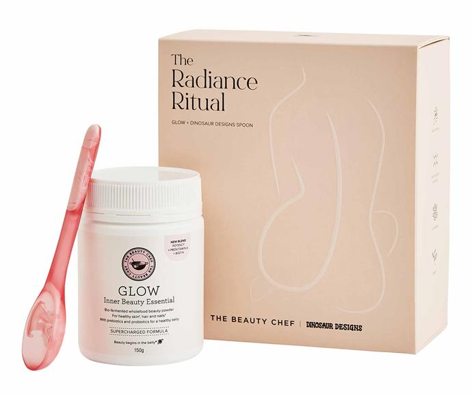 **The Radiance Ritual Kit, $79, [The Beauty Chef](https://thebeautychef.com/products/the-radiance-ritual-kit|target="_blank"|rel="nofollow").**<br><br>Inspire your mum to treat herself with this Radiance Ritual Kit from The Beauty Chef which comes with their beautifying Glow beauty powder and a dreamy resin spoon from iconic Australian design brand, Dinosaur Designs.