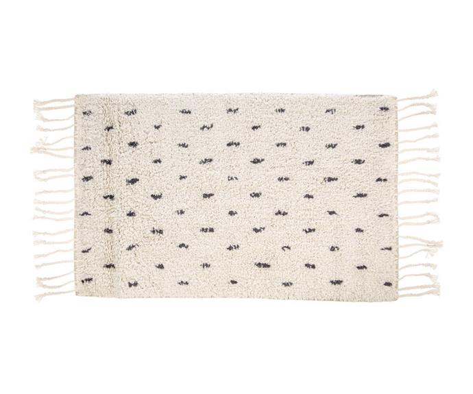 **[À la 'Dots' bath mat, $76, Amara](https://www.amara.com/au/products/dots-bath-mat?utm_source=google&utm_medium=cpc&amss=h5s|target="_blank"|rel="nofollow")**<br> Step onto something luxurious with this cotton bath mat from À la. Featuring a messy dot design with fringed edges, it's just the thing for giving your bathroom a new lease of life.