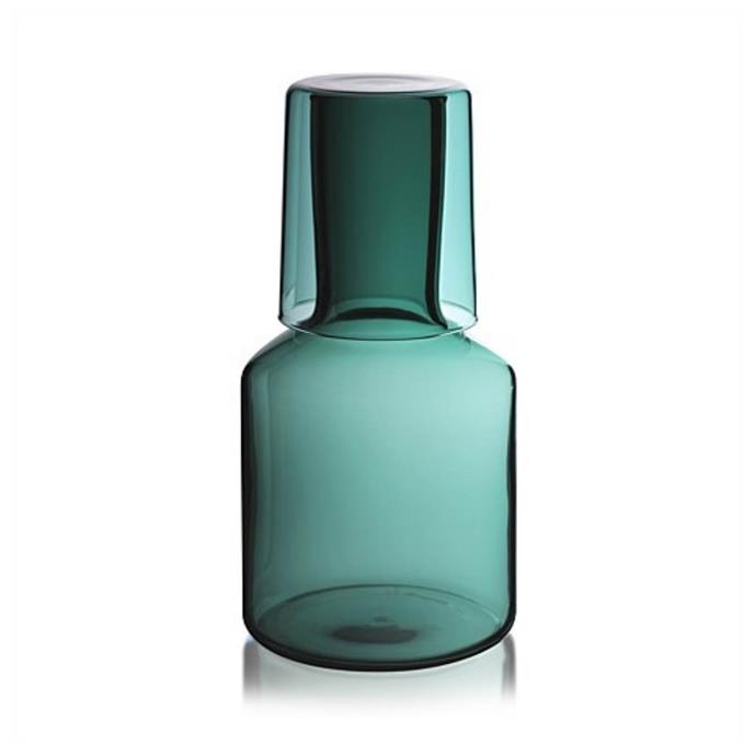 **Maison Balzac Carafe and Glass, $89, [Aura Home](https://www.aurahome.com.au/carafe-maison-balzac-teal|target="_blank"|rel="nofollow")**<br><br>
Staying hydrated will help you focus throughout the day and this stylish design will have you constantly reaching for more water. Inspired by the traditional sets used in France, this highly coveted carafe and tumbler will make a delightful addition to your bedside table. Each piece is individually mouth blown in coloured borosilicate glass and is heat resistant and dishwasher safe. Choose from a variety of shades including amber and pink.