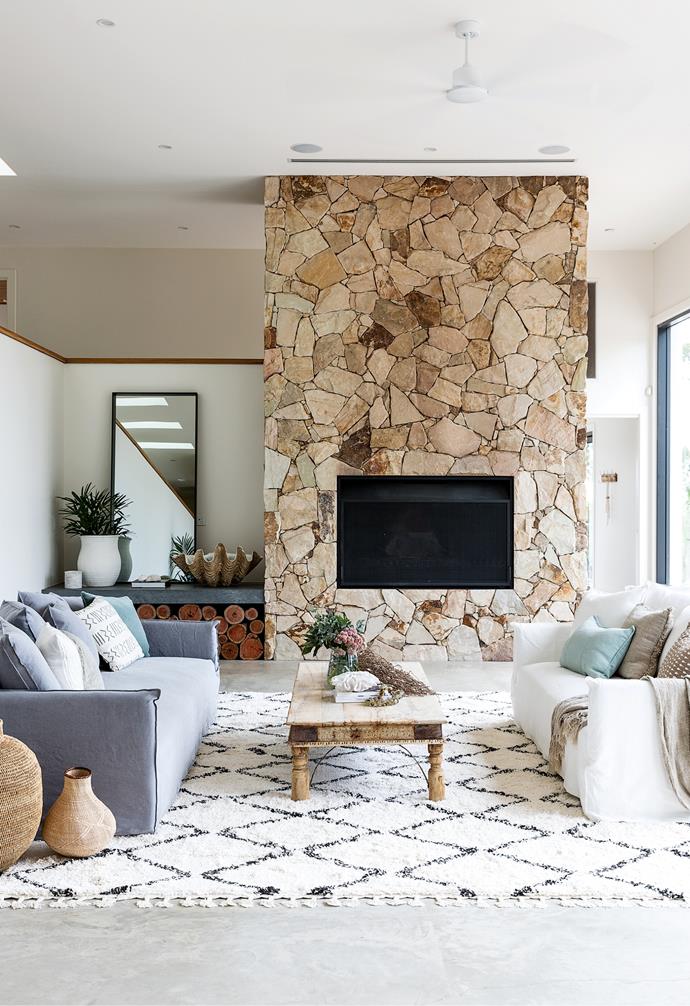 Don't be afraid to mix and match sofas if only one needs a new cover, as seen in [this coastal living room](https://www.homestolove.com.au/palm-springs-new-build-sydney-22838|target="_blank").