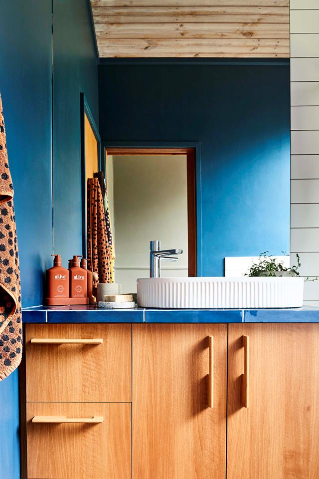 New cabinets and a striking shade of ocean blue on the walls has made all the difference here.