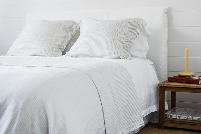 **Joe Low Bedhead Cover in French Linen, queen size, $690, [MCM House](https://www.mcmhouse.com/collections/bedheads/products/joe-low-bedhead-french-linen|target="_blank"|rel="nofollow")**

Fresh, simple and chic, the Joe bedhead from MCM House will suit almost any space. Paired with [linen bedding](https://www.homestolove.com.au/buyers-guide-to-bed-linen-2562|target="_blank"), it will turn your bed into a perfect sea of softness. 