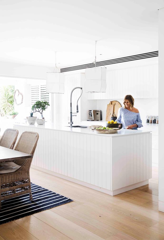 With two hungry teens to cater for, Kylie's gorgeous kitchen had to be functional.