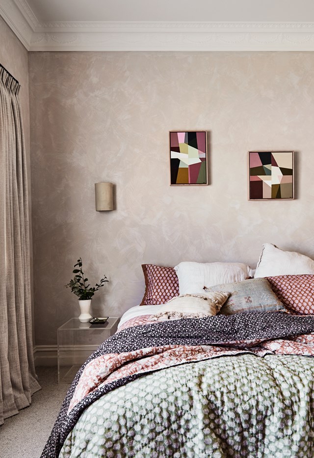 **IT'S ALL ABOUT LAYERS:** Instead of turning up the heater, look to warm up your bedroom by [layering textures and fabrics](https://www.homestolove.com.au/how-to-layer-materials-22409|target="_blank") that will help trap in heat. Adding a thick wool or faux fur throw to your bed will instantly create an inviting space.
