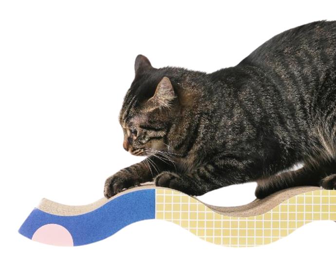 **[Pidan Memphis Wave cat scratcher, $19, Lux Pets](https://www.luxpets.com.au/collections/cat-toys/products/pidan-memphis-wave-cat-scratcher|target="_blank"|rel="nofollow")** 
<br>
Keep your cat entertained with a scratching post that doubles as a cool piece of home decor. The funky, 80's inspired design will brighten any interior without becoming an eyesore. **[SHOP NOW](https://www.luxpets.com.au/collections/cat-toys/products/pidan-memphis-wave-cat-scratcher|target="_blank"|rel="nofollow")**.
