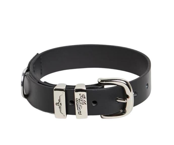 **[R.M. Williams 'Drover' dog collar, $89, The Iconic](https://www.theiconic.com.au/drover-dog-collar-962730.html|target="_blank"|rel="nofollow")**
<br>
Invested in a pair of R.M. Williams' iconic boots? Ensure your pooch looks the part too with their own genuine leather collar with polished hardware. Crafted in Australia, this hard-wearing collar is the epitome of the philosophy to 'buy once and buy well', because it will grow with your dog for years and years to come. Free shipping available. **[SHOP NOW](https://www.theiconic.com.au/drover-dog-collar-962730.html|target="_blank"|rel="nofollow")**.