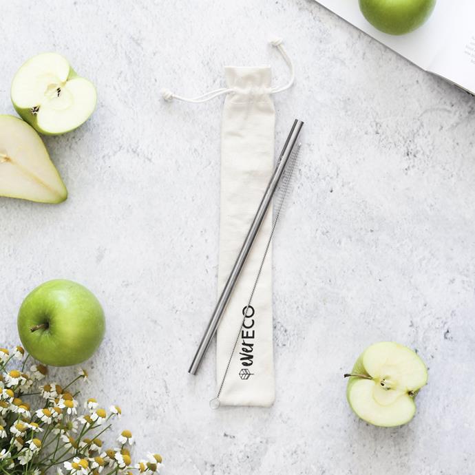 EVER ECO On The Go Stainless Steel Straw Kit – Limited Edition,
$9, [Design Stuff](https://www.designstuff.com.au/product/ever-eco-on-the-go-straw-kit-stainless-steel/|target="_blank"|rel="nofollow")<br>
Great for the enviro-conscious friend, a reusable stainless steel straw is an essential in any sustainability tool kit.