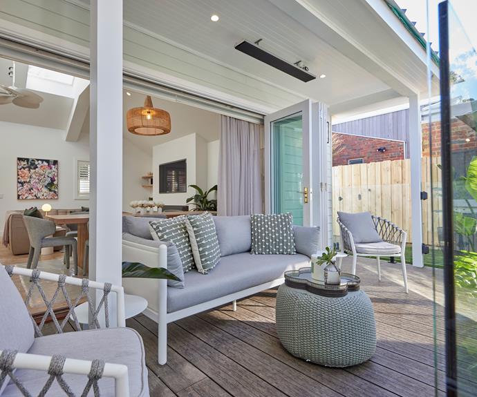 Relaxed luxury with a beautiful flow from indoors to outside makes for easy family living. Sofa, armchairs and side table from [Globe West](https://www.globewest.com.au/lagoon-sling-2-seater-sofa|target="_blank"|rel="nofollow").
