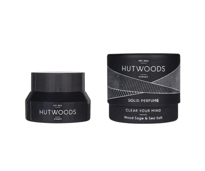 Perfume is another great gift you should always have on hand. The **[Wood sage and sea salt solid perfume by Hurtwoods, $39.95](https://www.hutwoods.com.au/collections/solid-perfume/products/wood-sage-sea-salt-solid-perfume|target="_blank"|rel="nofollow")**, features a gender neutral scent comprised of sea spray, bergamot, fir needle, sage and oud. Handmade in Australia.