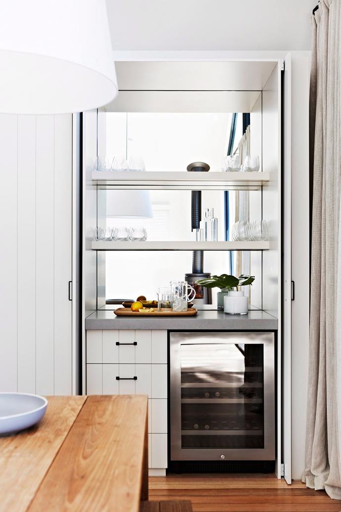Smaller wine fridges are best positioned under a bench or in a kitchen island.