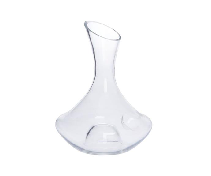 [**Global Decanter, $29.95, Freedom**](https://www.freedom.com.au/product/24347594?utm_medium=affiliate&utm_source=rakuten&ranMID=40722&ranEAID=TnL5HPStwNw&ranSiteID=TnL5HPStwNw-1qbeXS7OWV28FXxpX0h9Qg|target="_blank"|rel="nofollow") 

Freedom's Global decanter is proof that being on a budget doesn't have to mean sacrificing style; its curved design is sure to serve you (and your wine!) well. **[SHOP NOW.](https://www.freedom.com.au/product/24347594?utm_medium=affiliate&utm_source=rakuten&ranMID=40722&ranEAID=TnL5HPStwNw&ranSiteID=TnL5HPStwNw-1qbeXS7OWV28FXxpX0h9Qg|target="_blank"|rel="nofollow")** 