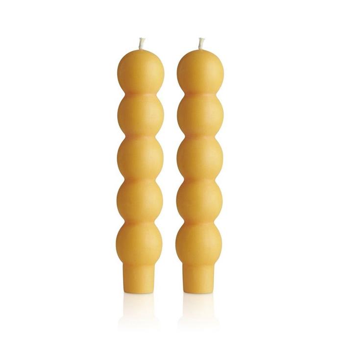 **[Set of candles, $25, Maison Balzac](https://www.maisonbalzac.com/products/volute-candle-set-26|target="_blank"|rel="nofollow")**<br>
A versatile gift that doubles as decor. These candles are made from a plant-based wax and are available to purchase with Afterpay.